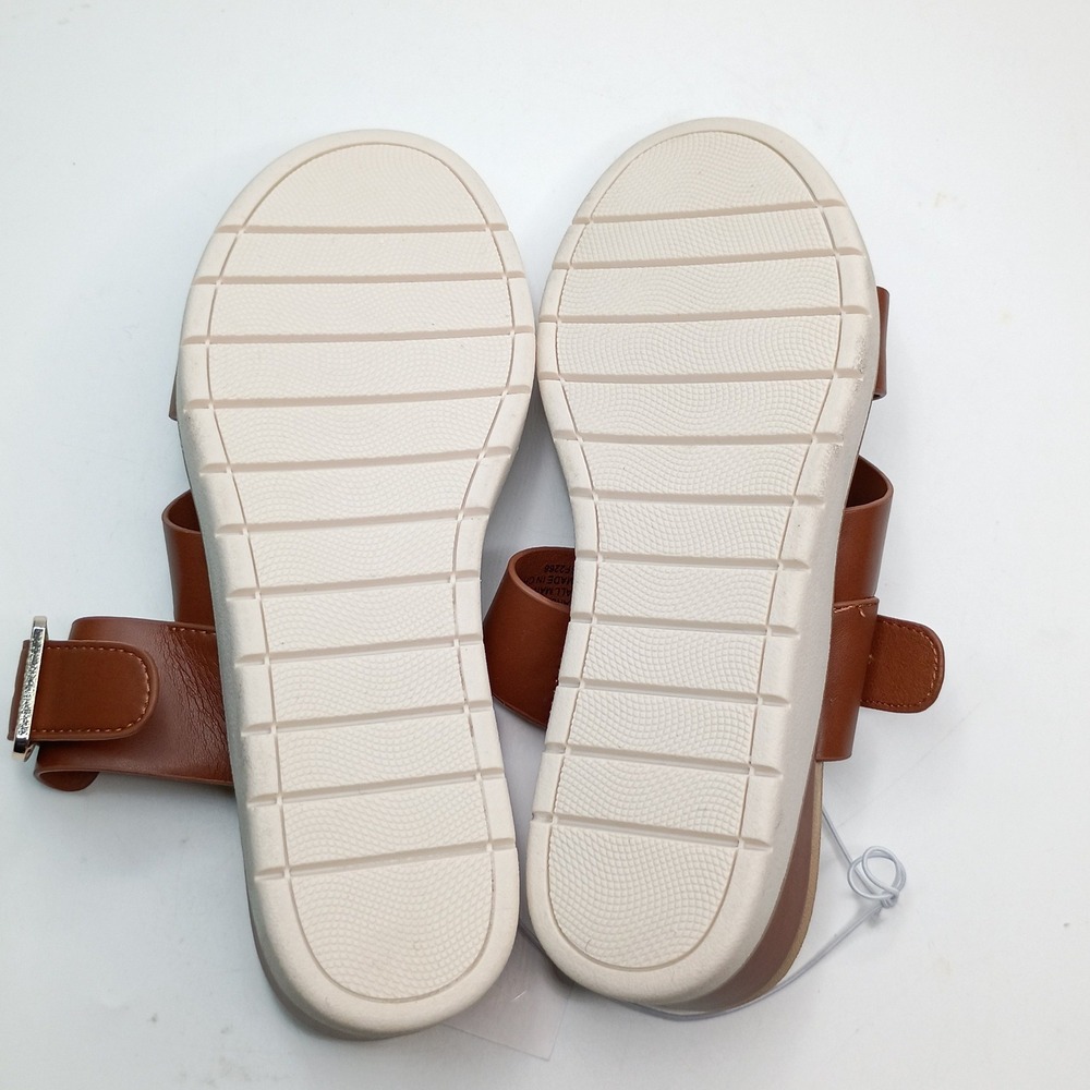 Anne Klein Aklalasa Wedge Sandal Women Size 6 Cognac Brown iflex AKLALASA-C - Picture 9 of 10